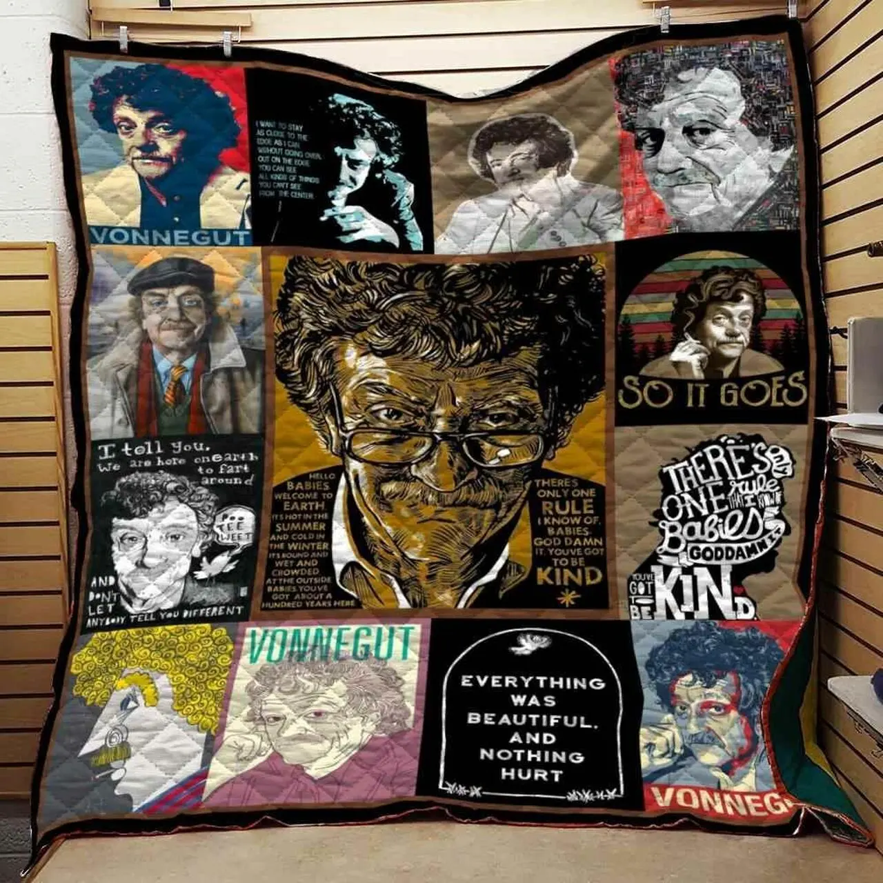 Kurt Vonnegut Quotes Blanket Th0907 Quilt and Home Decor