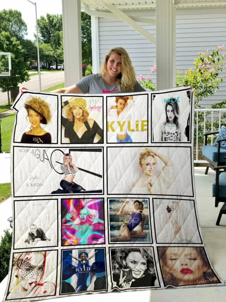 Kylie Minogue Quilt Blanket and Home Decor
