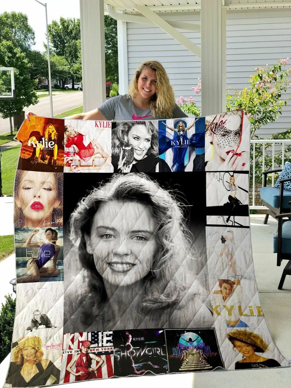 Kylie Minogue Style Two Quilt Blanket and Home Decor