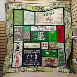 L Love Golf Quilt and Home Decor