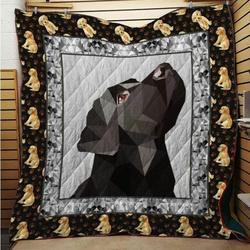 Labrador Black Yellow Quilt Blanket and Home Decor