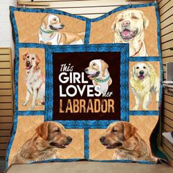 Labrador Flower Awesome Quilt Miq and Home Decor