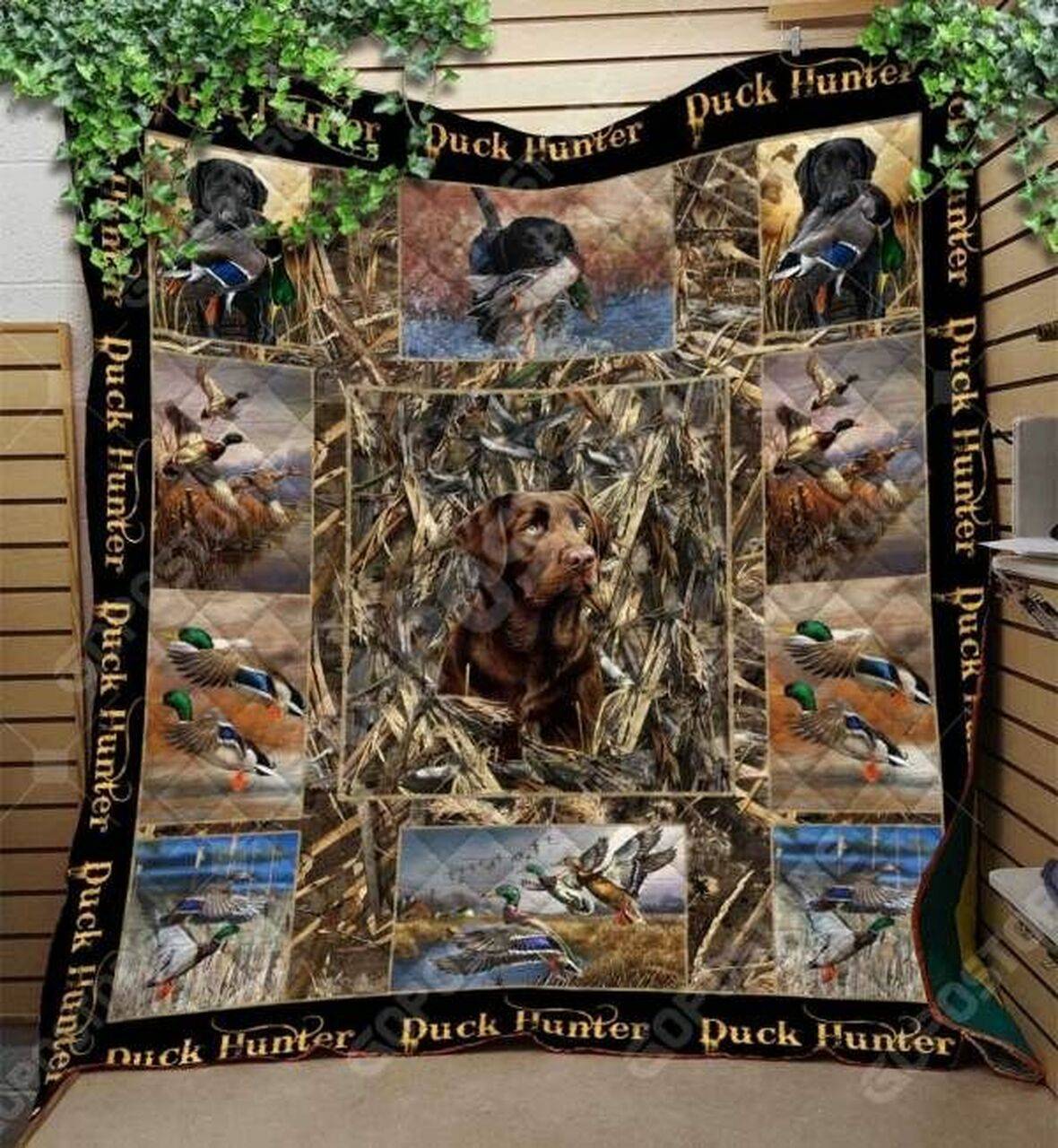 Labrador Hunting Duck Cl15110170Mdq Quilt Blanket and Home Decor