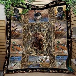 Labrador Hunting Duck Cl15110170Mdq Quilt Blanket and Home Decor
