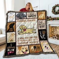 Labrador In Love 3D Customized Quilt and Home Decor