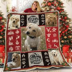 Labrador Retriever Christmas Snow V1 QE 3D Customized Quilt and Home Decor