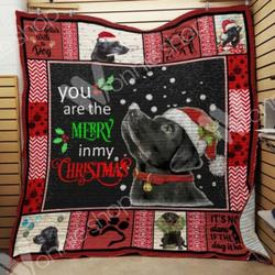 Labrador Retriever Dog Christmas Quilt and Home Decor