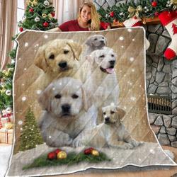 Labrador Retriever Xmas Vintage 3D Customized Quilt and Home Decor