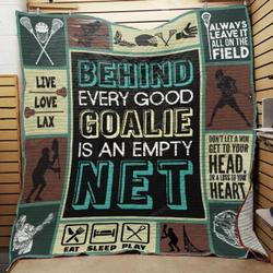 Lacrosse Always Leave It All On The Field Quilt Blanket Great Customized Gifts For Birthday Christmas Thanksgiving Perfect Gifts For Lacrosse Lover and Home Decor