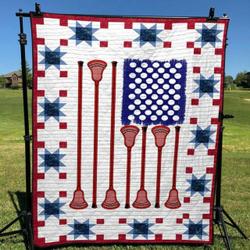 Lacrosse Americasgame Quilt Blanket Vq06  Quilt and Home Decor