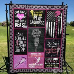Lacrosse Girl Born This Way Quilt Blanket Ynt9  Quilt and Home Decor