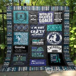 Lacrosse Goalie Quilt Blanket Hn57  Quilt and Home Decor