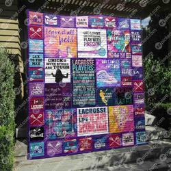 Lacrosse Is Beautiful Quilt Blanket Ht10  Quilt and Home Decor