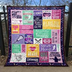 Lacrosse Is My Life Quilt Blanket Aq55  Quilt and Home Decor