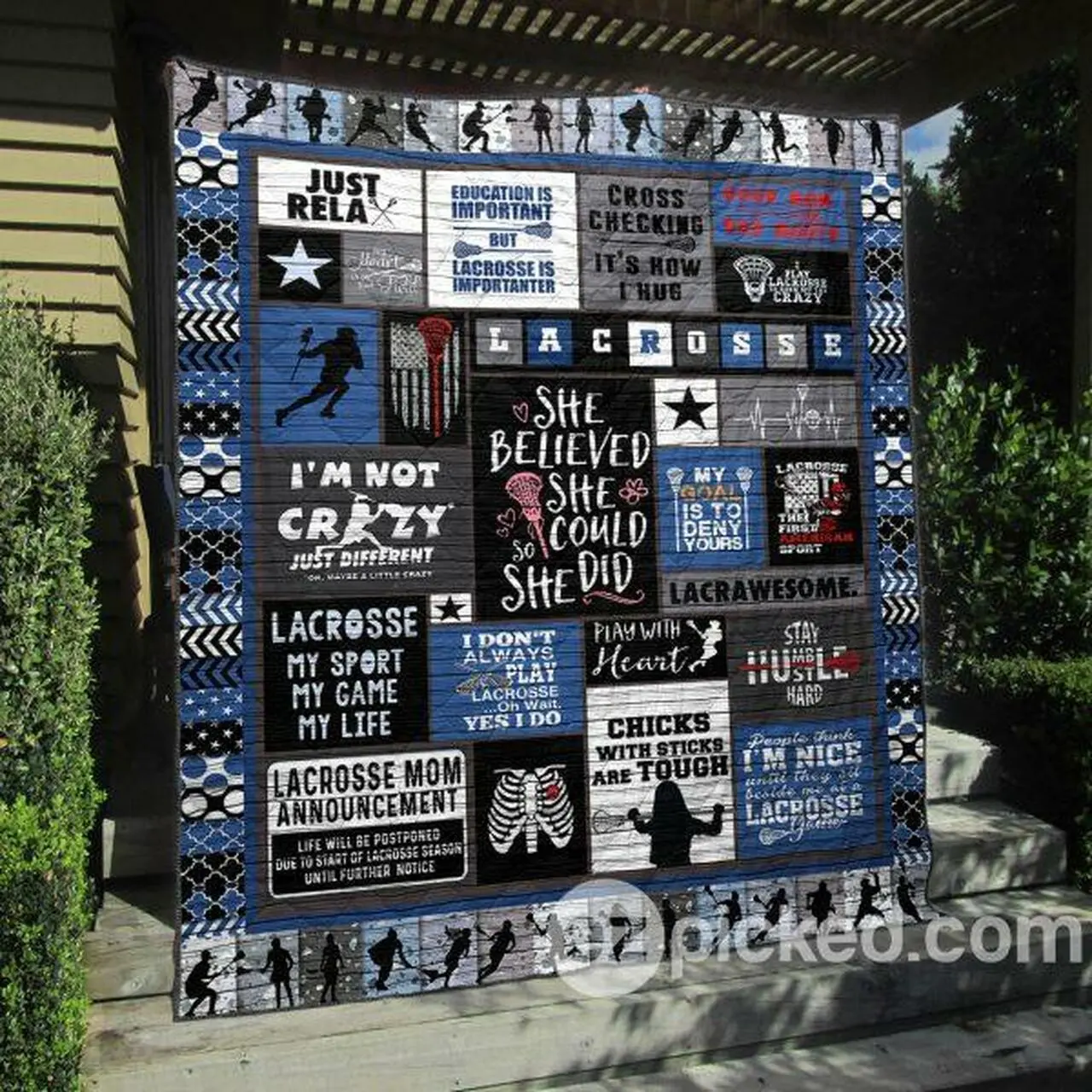 Lacrosse Is My Sport My Game And My Life Quilt Blanket Py68 Quilt and Home Decor
