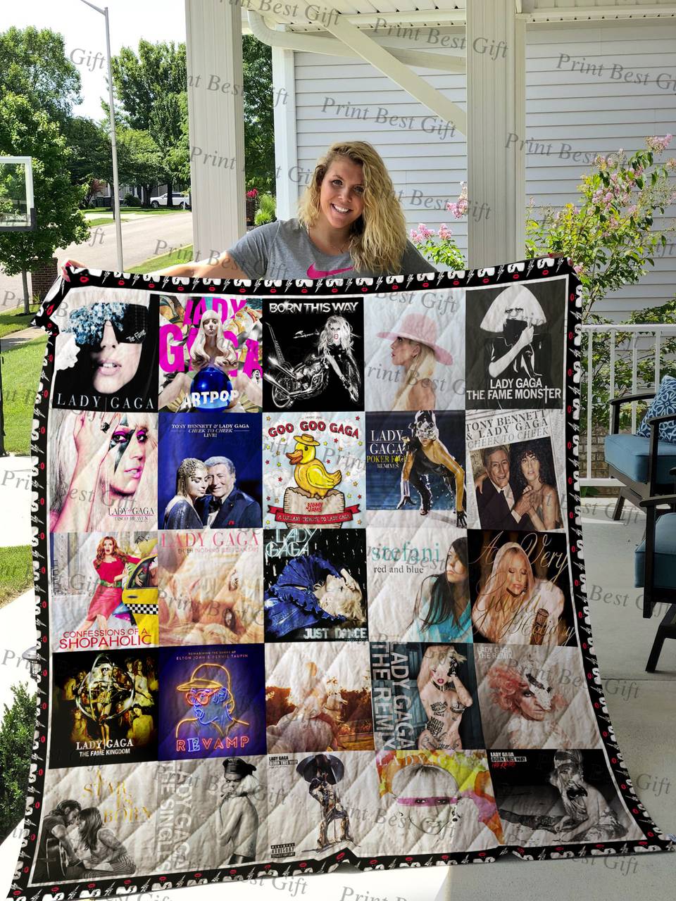 Lady Gaga Albums Cover Poster Quilt 2 and Home Decor