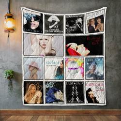 Lady Gaga Style Two Album Covers Quilt Blanket and Home Decor