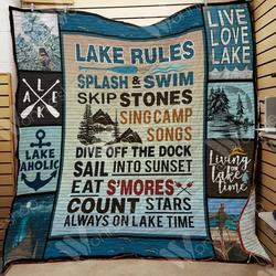 Lake3 M290717 Lake Quilt Blanket  Quilt and Home Decor
