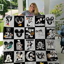 Las Vegas Raiders Disney Quilt Blanket and Home Decor
