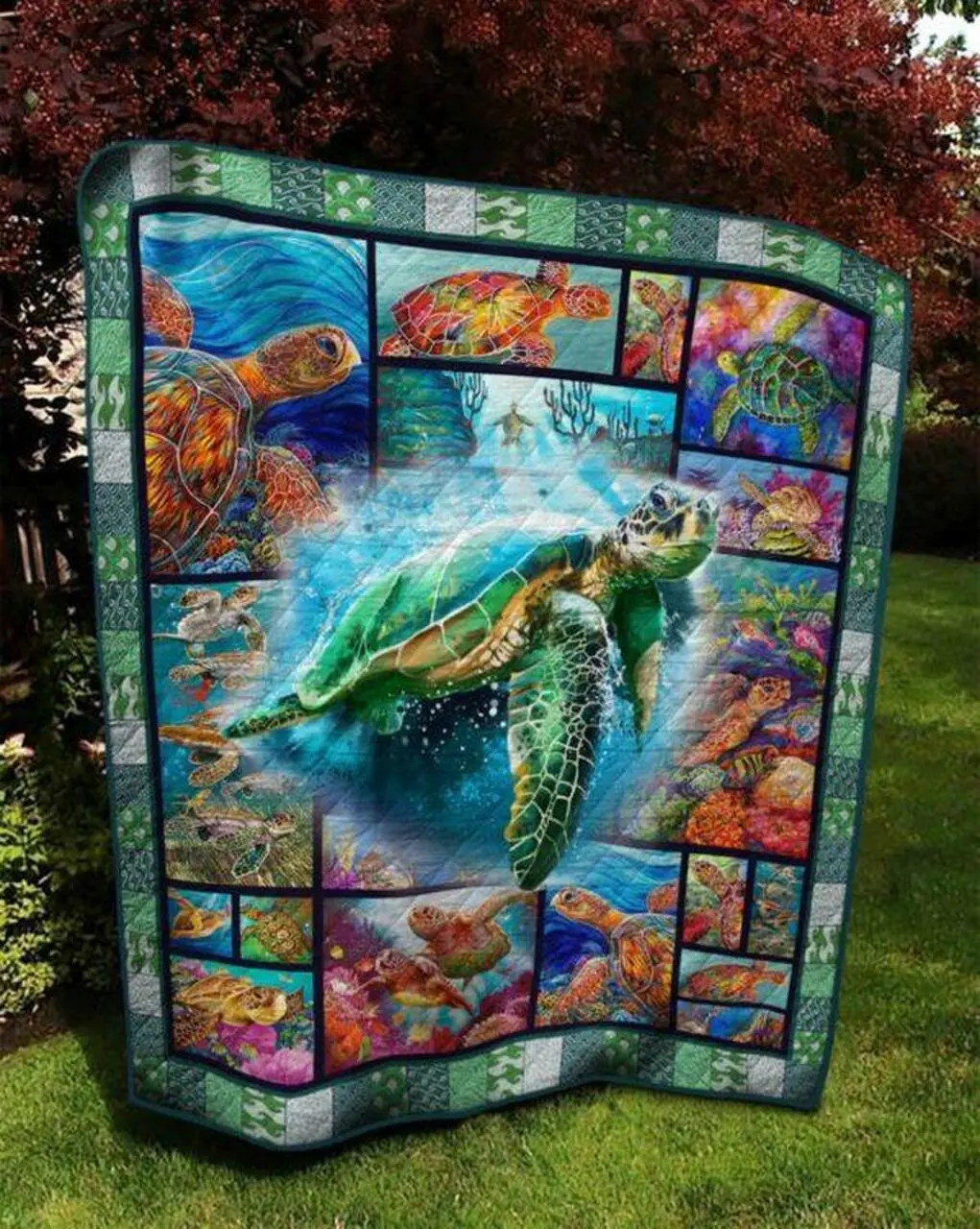 Leader Turtle Quilt Blanket Quilt and Home Decor