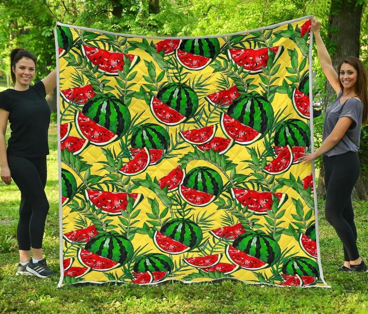 Leaf Watermelon Pieces Cl17100357Mdq Quilt Blanket and Home Decor