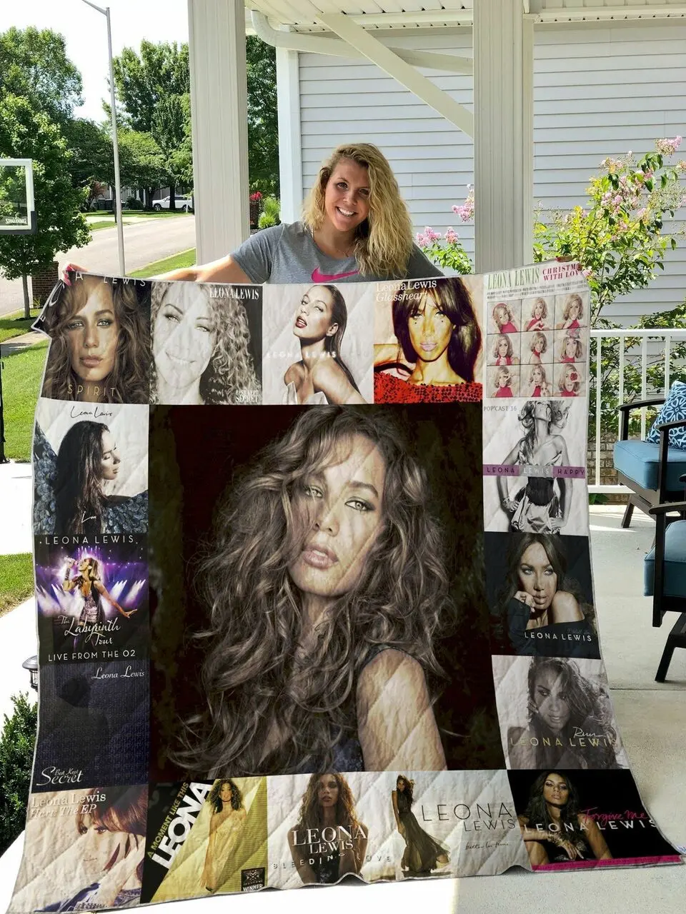 Leona Lewis Quilt Blanket and Home Decor