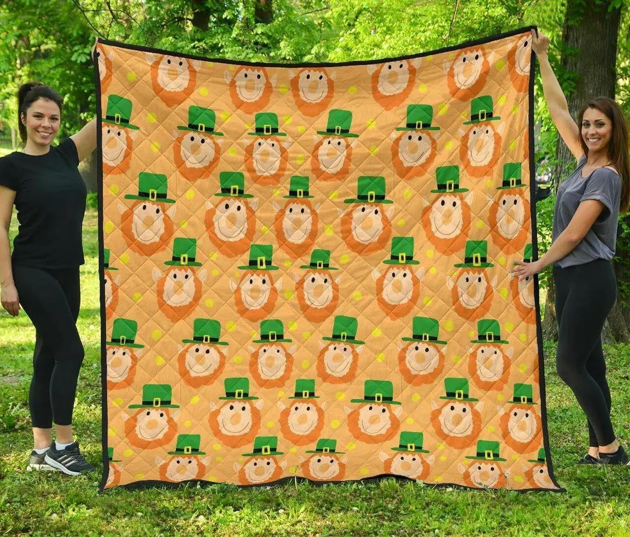 Leprechaun St Patricks Day Hur Quilt wn and Home Decor