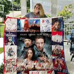 Les Miserables Poster Quilt Blanket and Home Decor