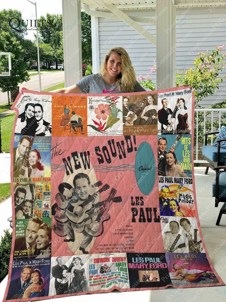 Les Paul Albums Quilt Blanket For Fans Ver 17 and Home Decor