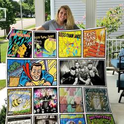 Less Than Jake Against All Authority Quilt Blanket Great Customized Blanket Gifts For Birthday Christmas Thanksgiving and Home Decor