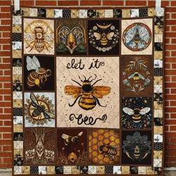 Let It Bee Quilt Blanket Great Customized Blanket Gifts For Birthday Christmas Thanksgiving and Home Decor