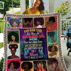 Let There Be November Girl Quilt Ayj Fuct2909 and Home Decor