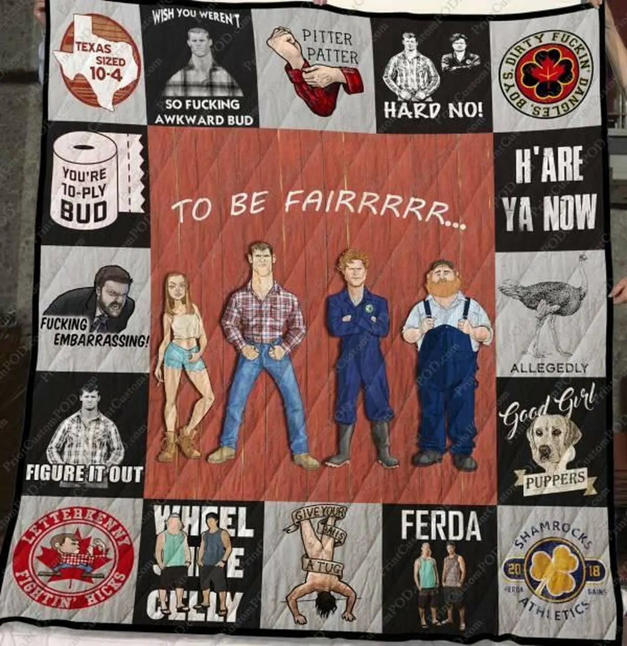 Letterkenny Live Quilt Blanket Limited Quilt Blanket and Home Decor