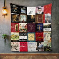 Lev Nikolayevich Tolstoy Books Quilt Blanket and Home Decor