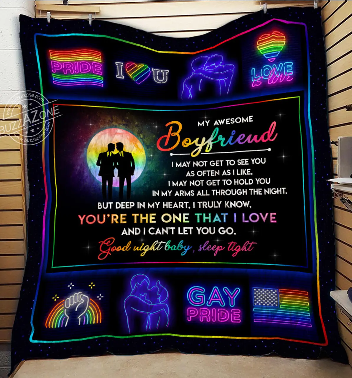 Lgbt Boyfriend Sleep Tight Quilt Cc and Home Decor