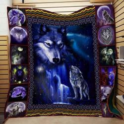 Lhd Wolf Blanket Th0907 Quilt and Home Decor