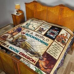 LibrarianIn The World Of Bookworms 3D Customized Quilt and Home Decor