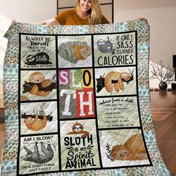Life Cycle Of Sloth 3D Customized Quilt JKL92541 DERQUA2407 and Home Decor