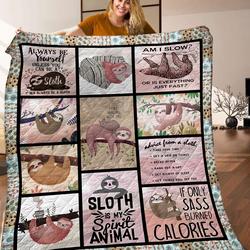 Life Cycle Of Sloth 3D Customized Quilt Mv TUH1631 PLEN2407 and Home Decor