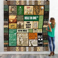 Life Is Always Good At The Golf Course Quilt Blanket Great Customized Blanket Gifts For Birthday Christmas Thanksgiving and Home Decor