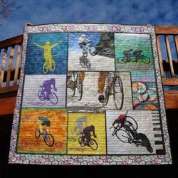 Life Is Better On A Bicycle Quilt Blanket Ht10  Quilt and Home Decor