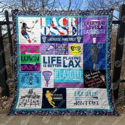 Life Is Better Playing Lax Quilt Blanket Ypm0  Quilt and Home Decor
