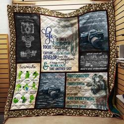 Life Is Like A Camera Blanket Th1707 Quilt and Home Decor