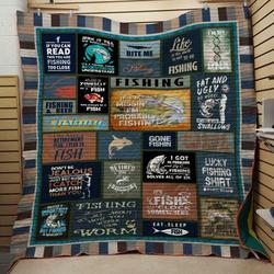 Life Is Too Short To Not To Go Fishing Quilt and Home Decor
