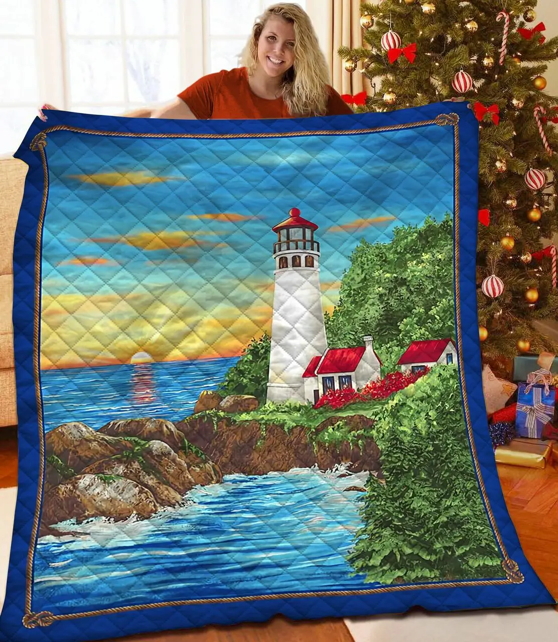 Lighthouse Quilt Jxo and Home Decor