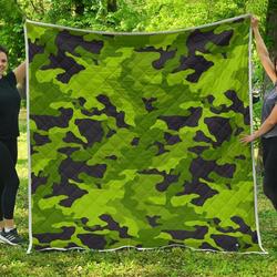 Lime Green Camouflage Cl17100361Mdq Quilt Blanket and Home Decor