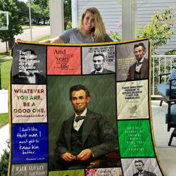 Lincoln Quotes Quilt Blanket 01 and Home Decor