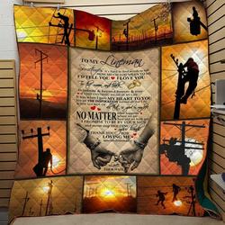 Lineman Cl28110234Mdq Quilt Blanket and Home Decor