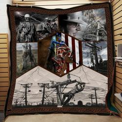 Lineman JJI238 Awesome 3D Customized Quilt Hip and Home Decor