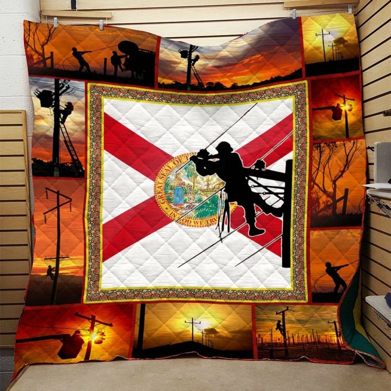 Lineman Quilt Blanket Dhc0910560Vt and Home Decor
